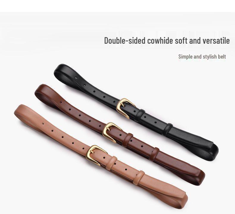 

Women s Genuine Leather Pin Buckle Belt, 2025 Fashion, Versatile for Jeans & Pants, Elastic Cinch Waist