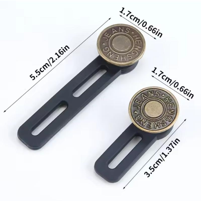 6 Pcs Jeans and Pants Button Extenders: Universal Wait Expanander for Women and Men, Instant Band Extension Solution