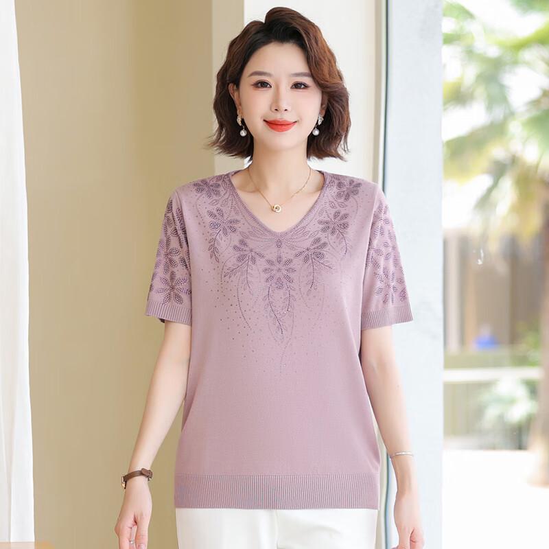 Plus Size Women's Summer V-neck T-shirt