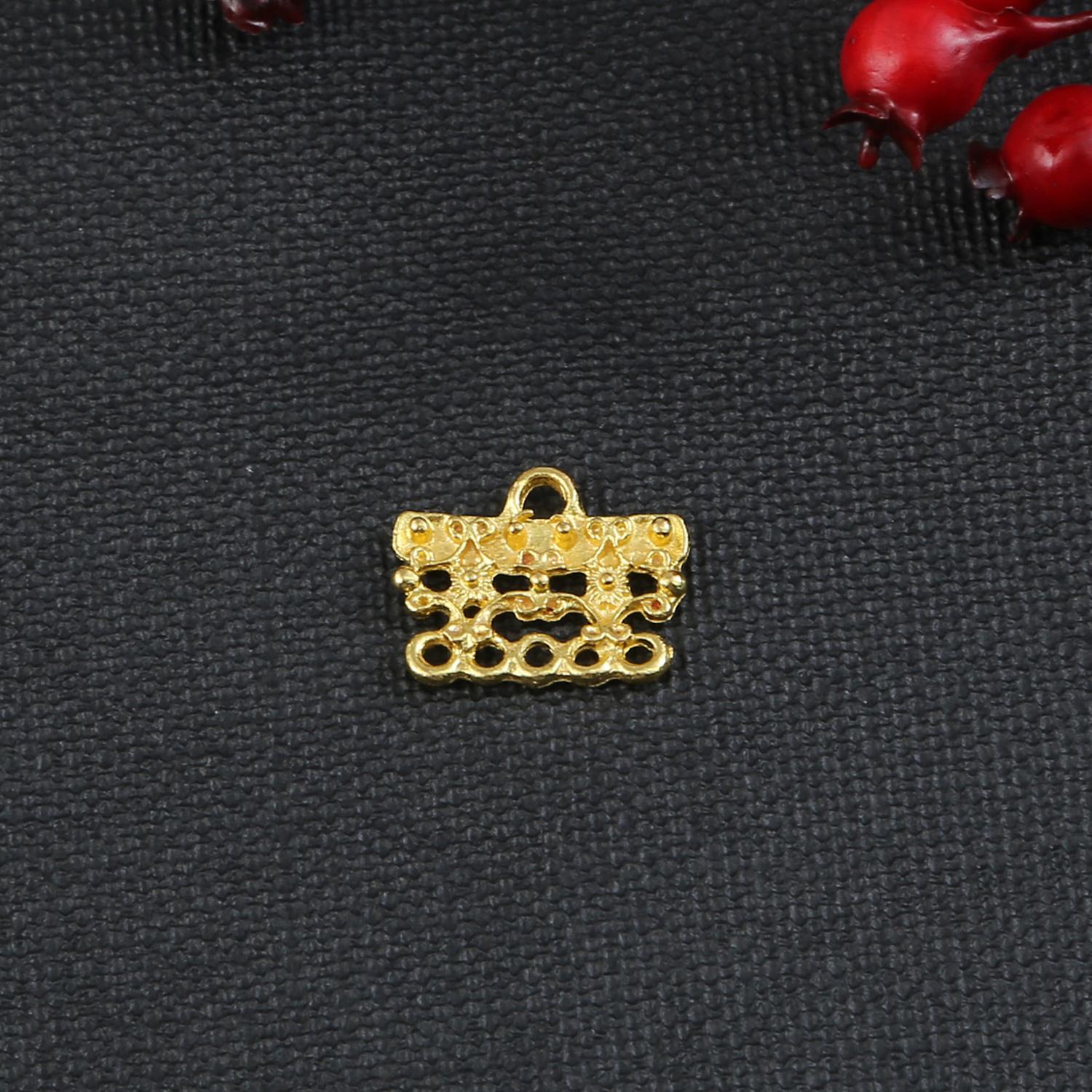 

10 шт. металлические соединители, очаровательные аксессуары для ювелирных изделий «сделай сам», принадлежности для изготовления ювелирных изделий 16×20mm золотой