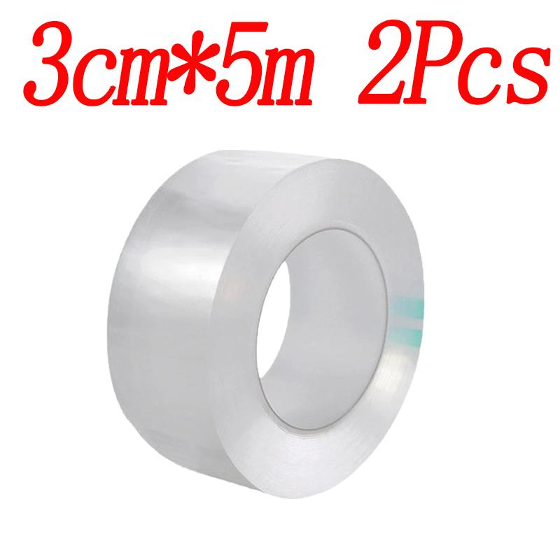 5M Kitchen Bathroom Shower Waterproof Mould Proof Tape Sink Bath Sealing Strip Tape Self Adhesive Waterproof Adhesive Nano Tape Set