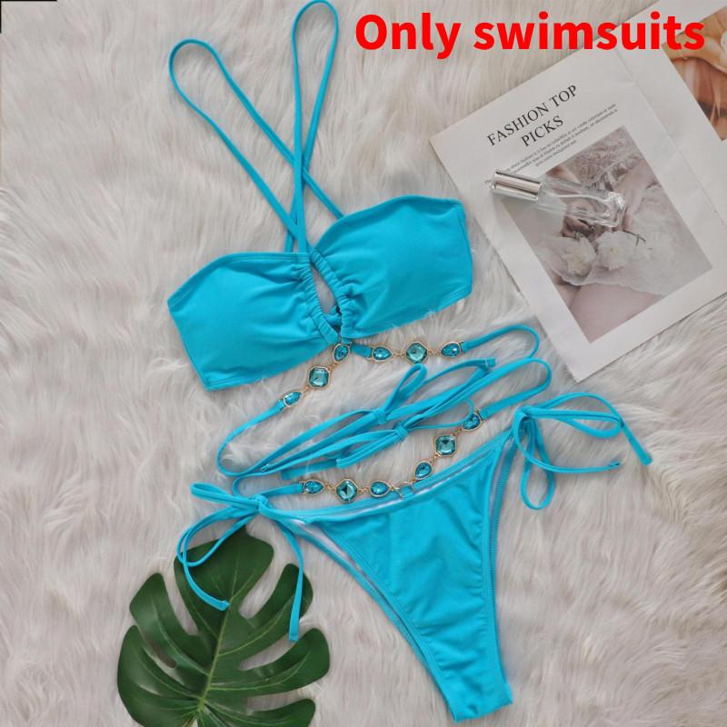Sexy Bikini With Cross Tie Straps For Beach Swimwear Sexy Womens Swimsuit For Vacation