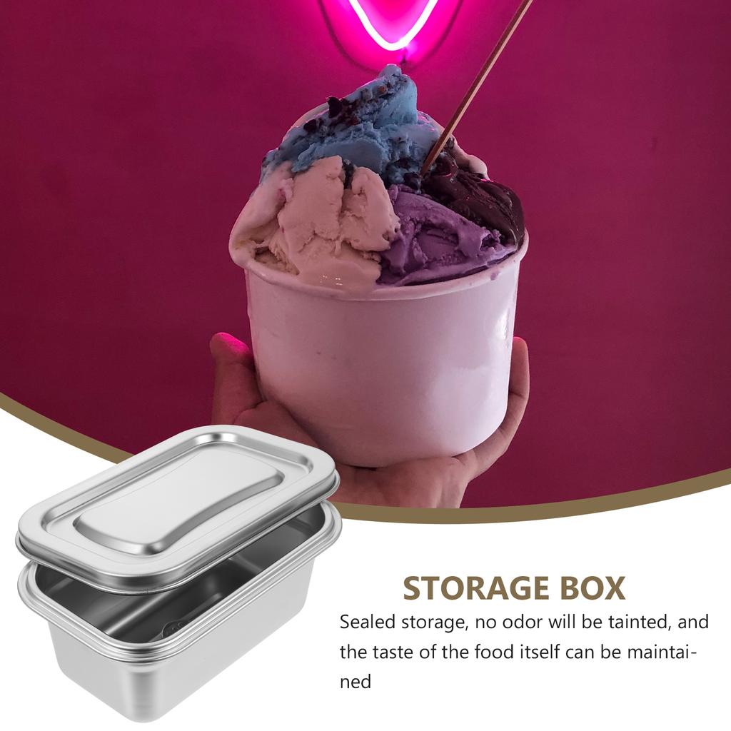 Ice Cream Box Home Accessory Container Stainless Freezer Fridge Supply Convenient Multi-function Household Drink Dispensers