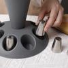 8 Slots Piping Bag Stand with Base Pastry Bags Holder Household Cake Decorating Tip Rack  Bakery