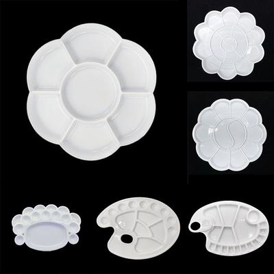 White Painting Supplies Alternatives Paint Round Palette Watercolor Plastic Palette Art Paint Tray
