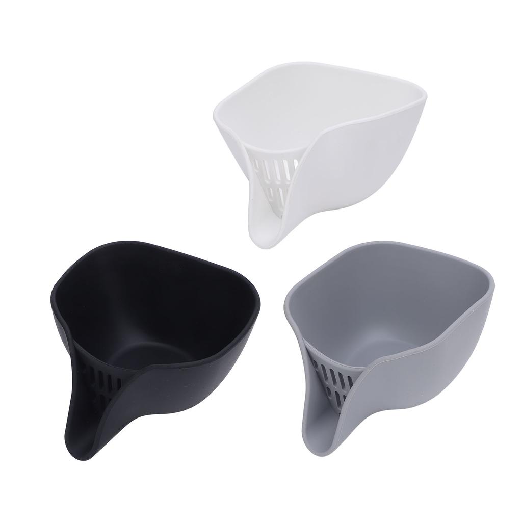 Silikon Mat Pasta Dørslag Oppvaskmaskinsikker Kjøkken Avløpsskål med Hellekant for Vask F