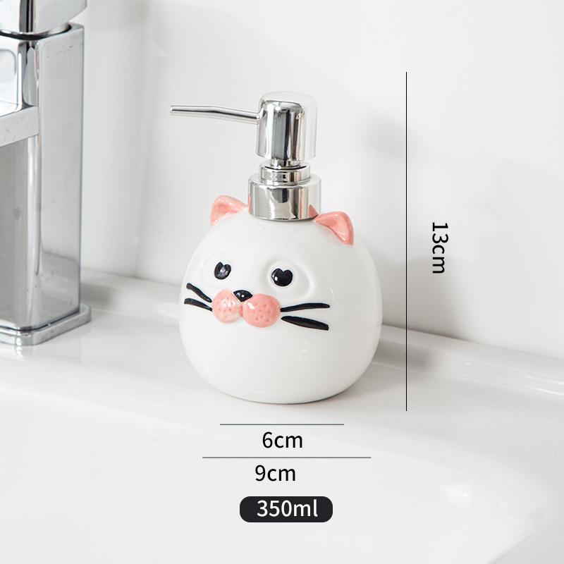 

350ml ceramic soap dispenser bathroom toilet press type lotion bottle hand sanitizer shampoo shower gel separate bottles
