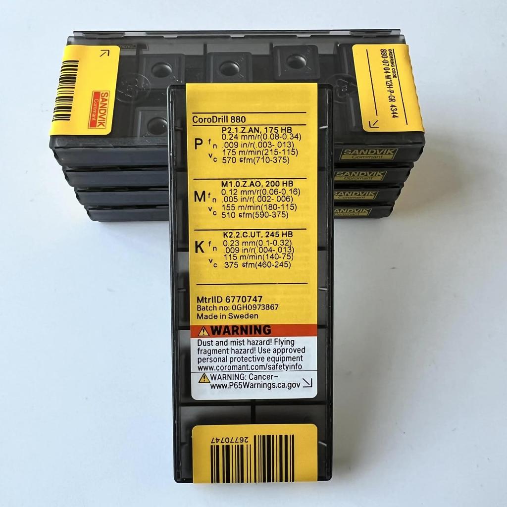 Original Sandvik / 880-0704W12H-P-GR 4344 / CNC lathe carbide blade 10 PCS