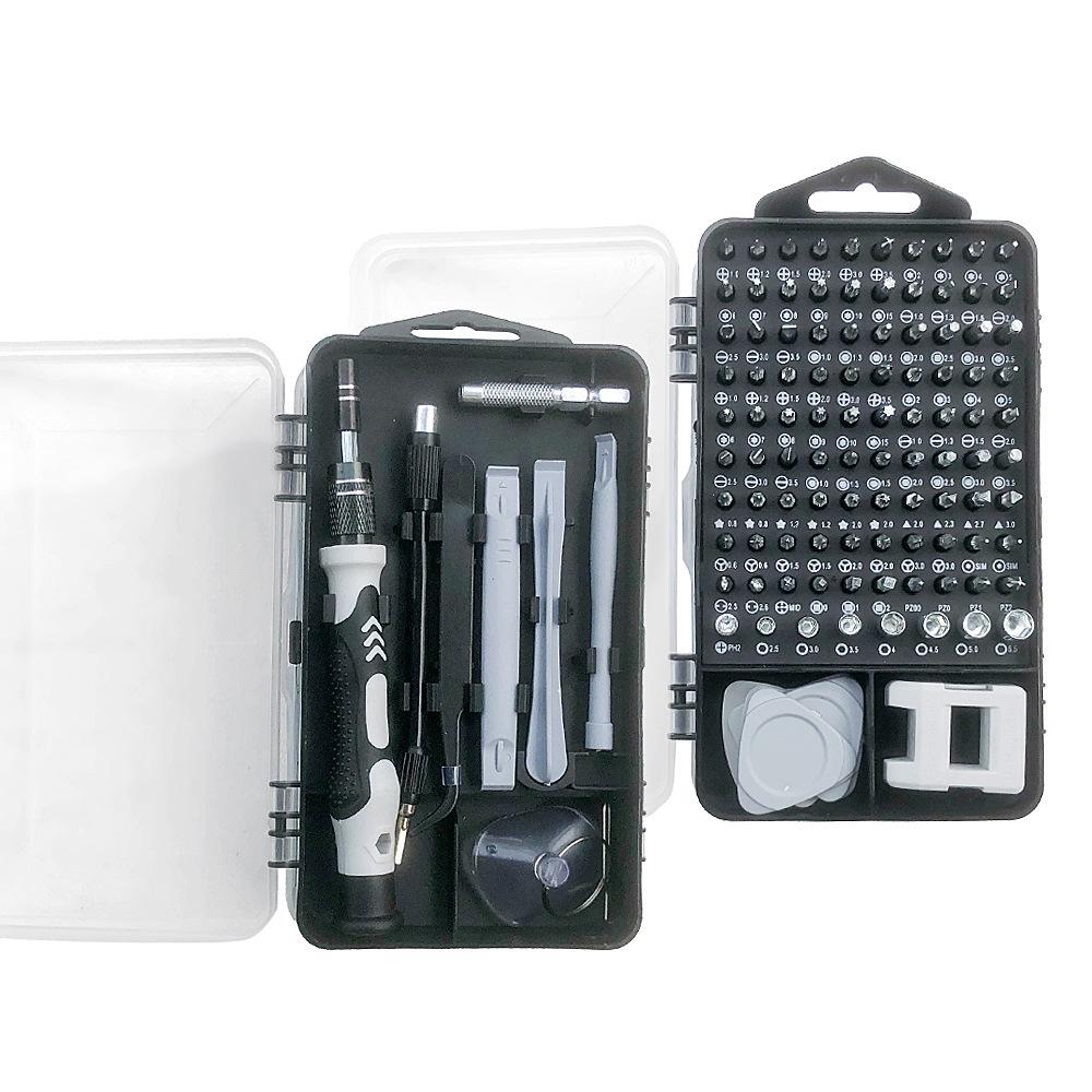 115-in-1 Carbon Steel Screwdriver Set with Magnetic Sockets & Specialty Bits for Phone, Electronics, Glasses, & Appliance Repair