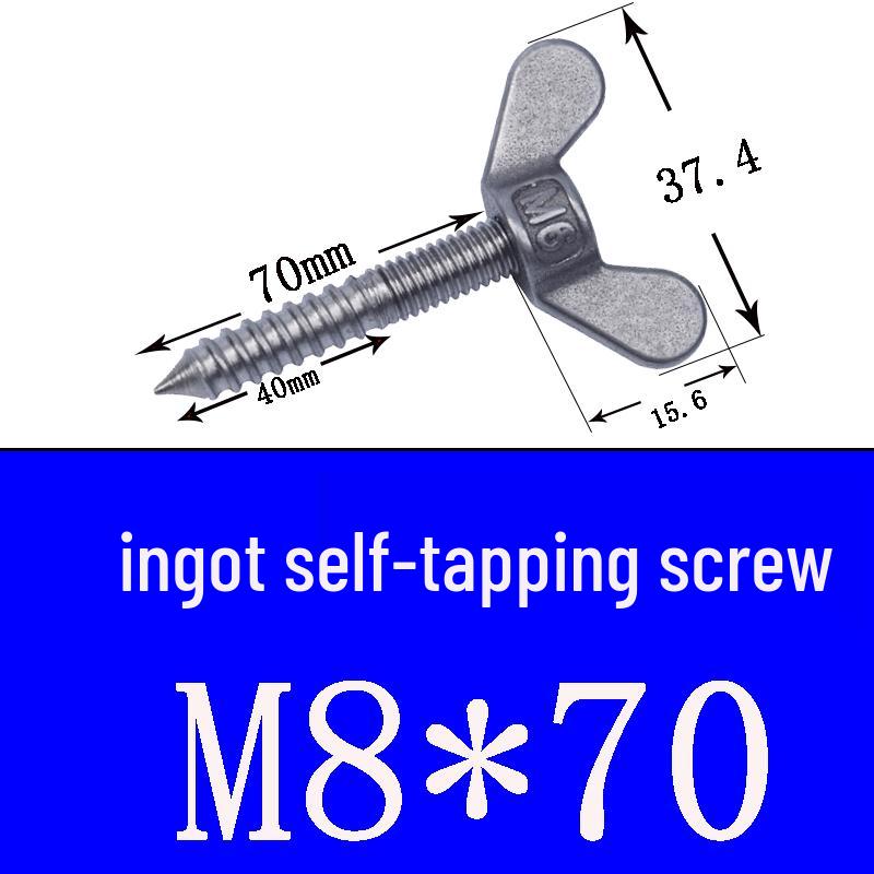 Stainless Steel 304 Eye Bolt, Self-Tapping Screw Eyelet, Butterfly Hand-Tight Self-Sheep Horn Nails