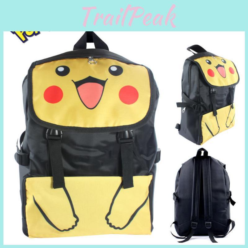 Pikachu Pokmon Children School Backpack Oxford Fabric Elementary Students Bag
