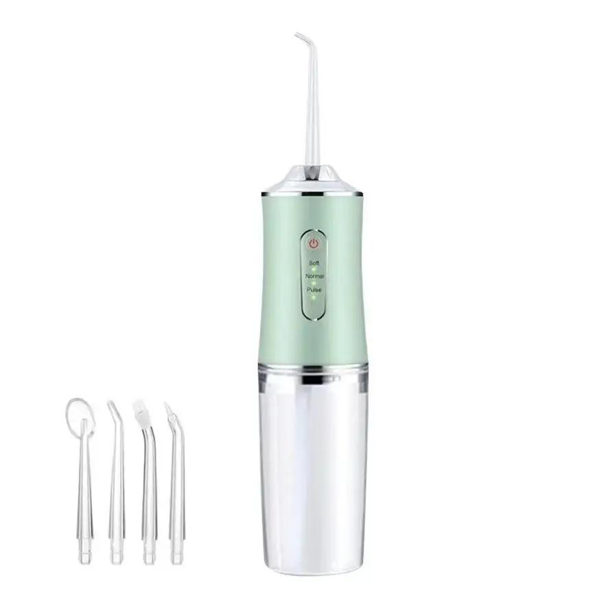 Electric 3 Mode Water Flosser Portable Mouthwash Rechargeable Toothbrush 4 Nozzles 240ml Large Water Tank IPX7 Waterproof Gifts