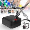 25psi 10L/min Mini Precision Dual-Action Airbrush Spray Guns And Air Compressor Suit Black / White