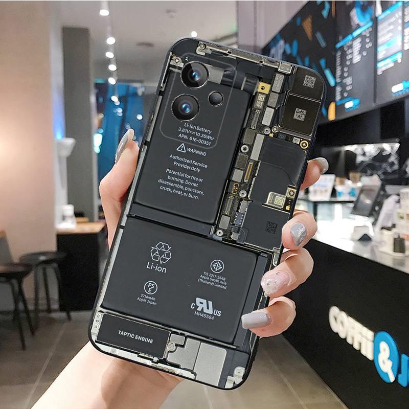 Akku Leiterplatte Handyhülle für Realme GT 2 Pro X2 Pro XT C25S 9 8 7 6 Pro GT Master C3 C21 C21Y C11 C35 C31 X3 SuperZoom