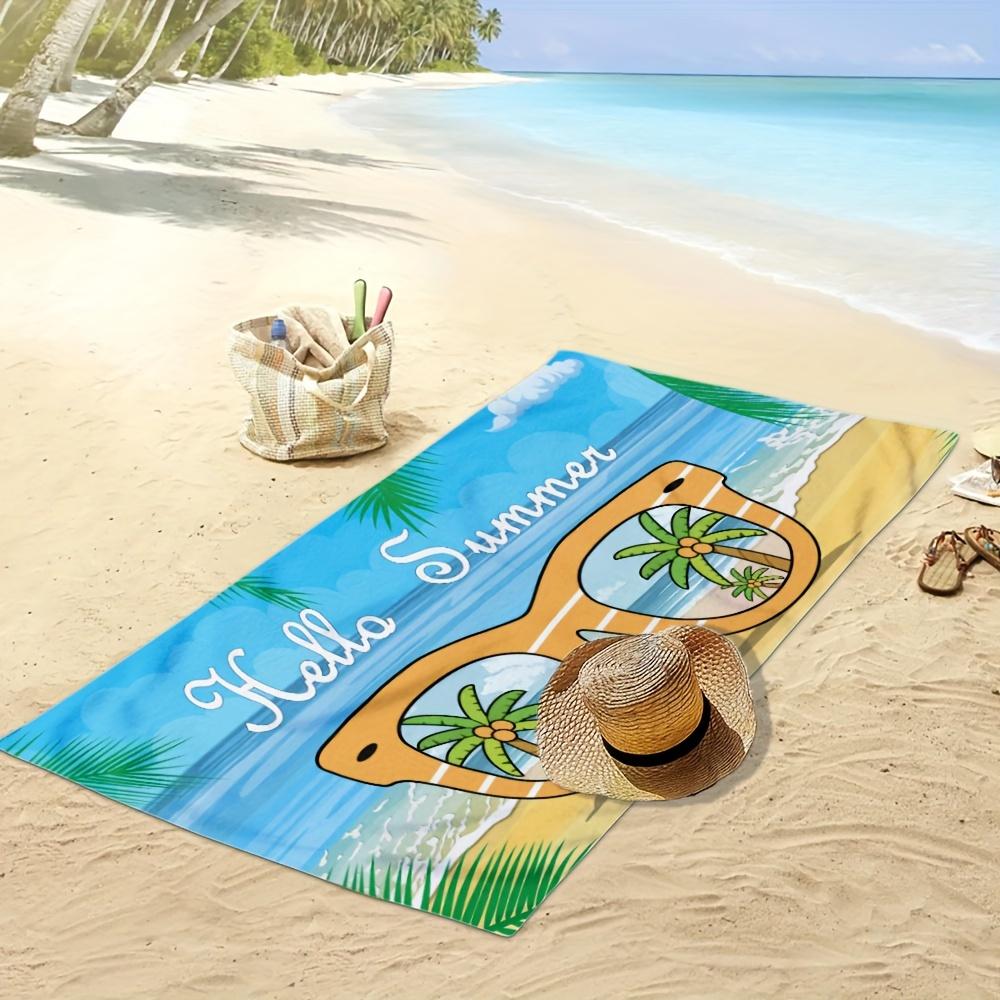 1pc, Beach Towel Travel Towel Summer Beach Towels, Soft Large Microfiber Bath Towel, Ocean Pool Towel Quick Dry Sand Free Beach