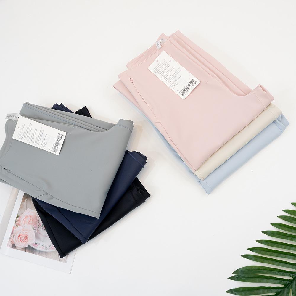 High-Waist Slim Fit Flared Trousers: Anti-Wrinkle, Elastic, with Pockets and Hip Lift for Casual Commute