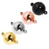 2Pcs Stainless Steel Magnetic Clasps Round Magnetic Connectors Clasps Magnet Charms End Cap For DIY Jewelry Making Accessories
