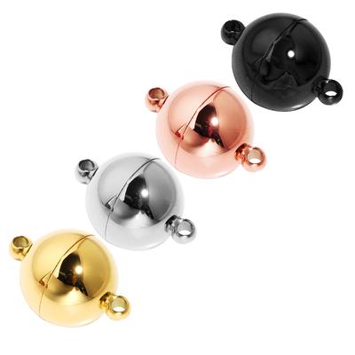 2Pcs Stainless Steel Magnetic Clasps Round Magnetic Connectors Clasps Magnet Charms End Cap For DIY Jewelry Making Accessories