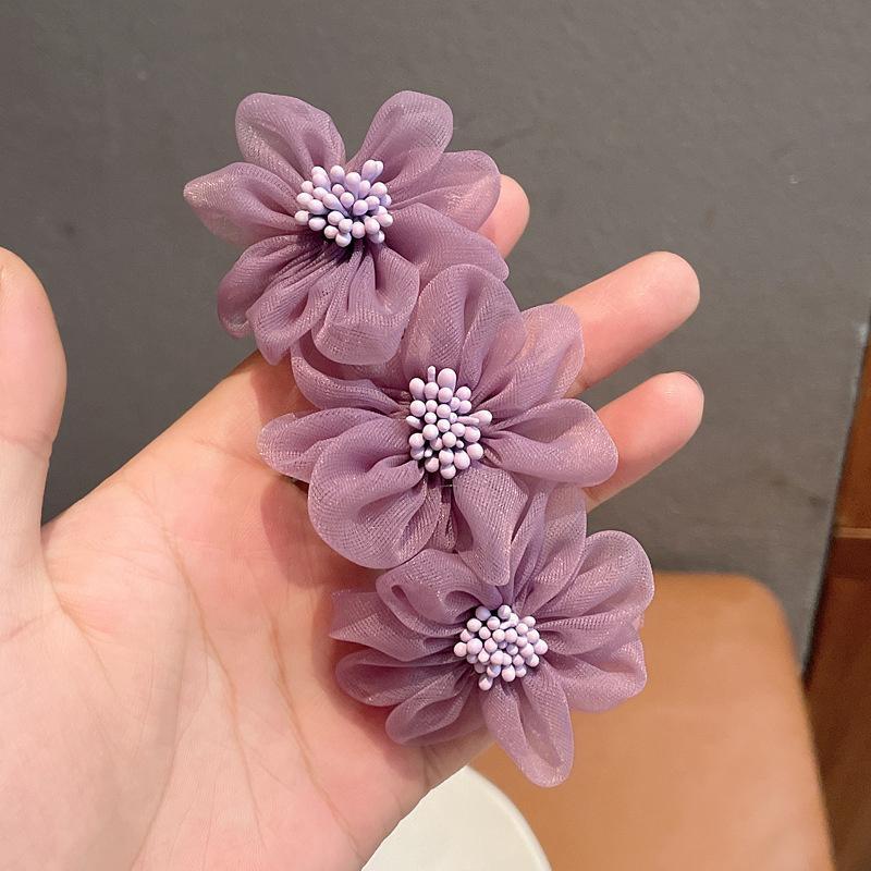 Women Flower Camellia Hairpins Barrettes Spring Hair Clip Bands Wedding Girls Ponytail Hair Accessories Hairstyling Hairgrip