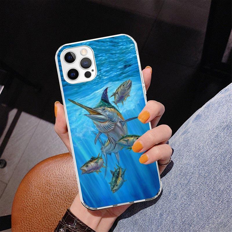 Offshore Angling Fishing Fish Rod Phnoe Case for Iphone 17 Air 16 11 12 13 Mini 14 Plus 15 Pro Max 7 8E SE 2020 16ProMax Phone C