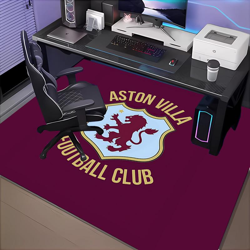 1PC Aston Villa Pride Rug Game Carpet, Floor Mat for Bedroom Living Room Entryway Rug, Home Decor Idea Gift for Christmas birthday