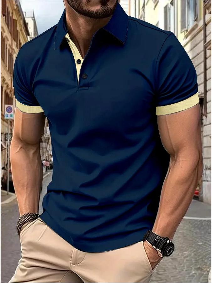 Men’s Trendy Summer Polo T-Shirt - Short Sleeve Fashion