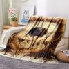 1 ks Flanelová deka s kresleným potiskem, Vysoce kvalitní, Pohodlná pro všechna roční období, Domácí dekorace, Teplo a pohodlí, Perfektní jako vánoční dárek k narozeninám