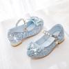 Girls' Pink Rhinestone High Heels - Elsa Princess Fashion Show Shoes, Spring/Autumn Style