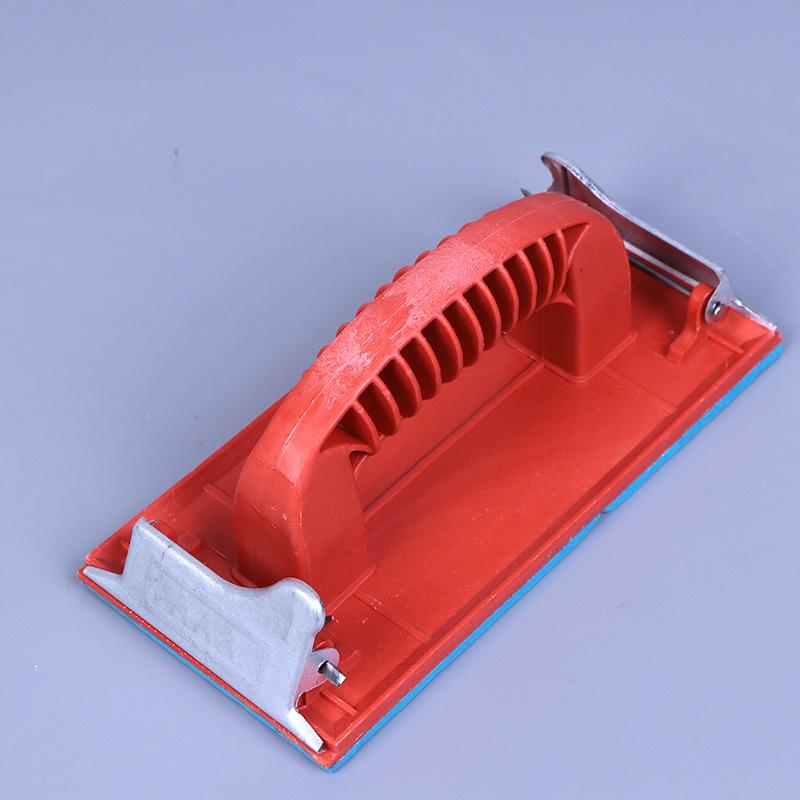 Red & Blue Sandpaper Holder: Compact, Convenient Tool for Household Sanding