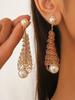 2PC Women's Fashion Hollow Design Earrings Zircon Accessories Suitable for Date, Party, Festival Gifts-1165