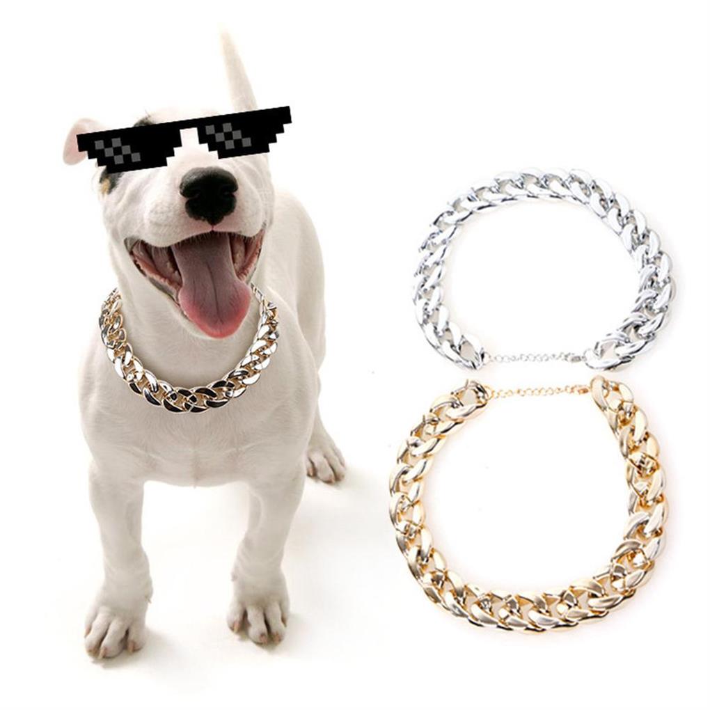 Dog Plastic Punk Chain Pet Jewelry Heavy-Duty Chew Proof Necklace Choker Funny Collar for Small Medium-sized Dogs