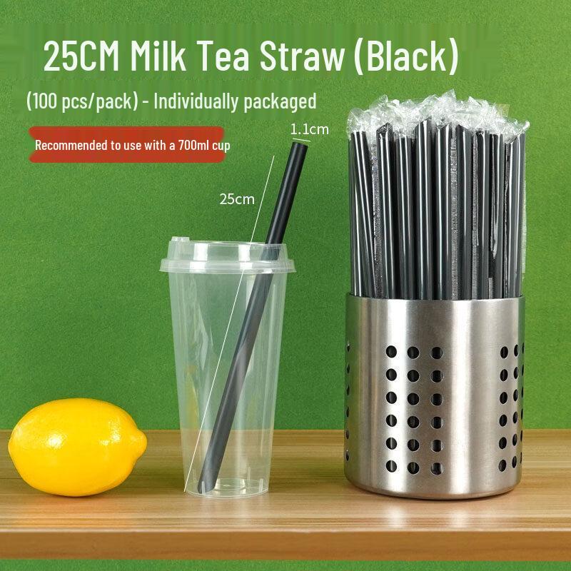ZISIZ 100-Count Disposable Bubble Tea Straws