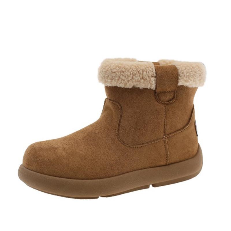 Winter Retro Snow Boots Women Flat Bottom Warm Cotton Shoes Korean Style Student Booties Hot Sale Season Ankle Boots Footwear