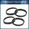 INFINAUTO Hub Centric Ring 65.1mm ID 72.6mm OD Car Wheel Hub Ring ABS Plastic Black 4pcs