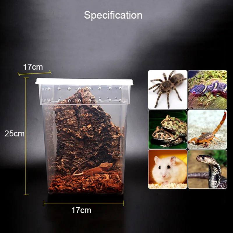 

High Transparent Reptile Pet Breeding Box Crawling Pet Feeding Box Lizard Silkworm Scorpion Beetle Insect Box Pet House Cage прозрачный