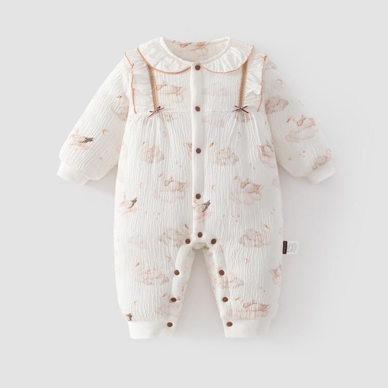 

Стеганый хлопковый комбинезон для малыша 120 г на осень/зиму - Толстый, уютный наряд для новорожденного для ползания 80 (Recommended 9-15 months, 18-20 lbs)