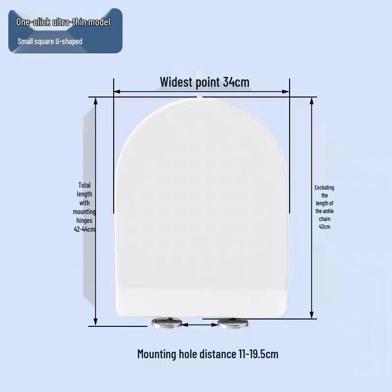 Xindrui Soft-Close U-Shape Plastic Toilet Seat