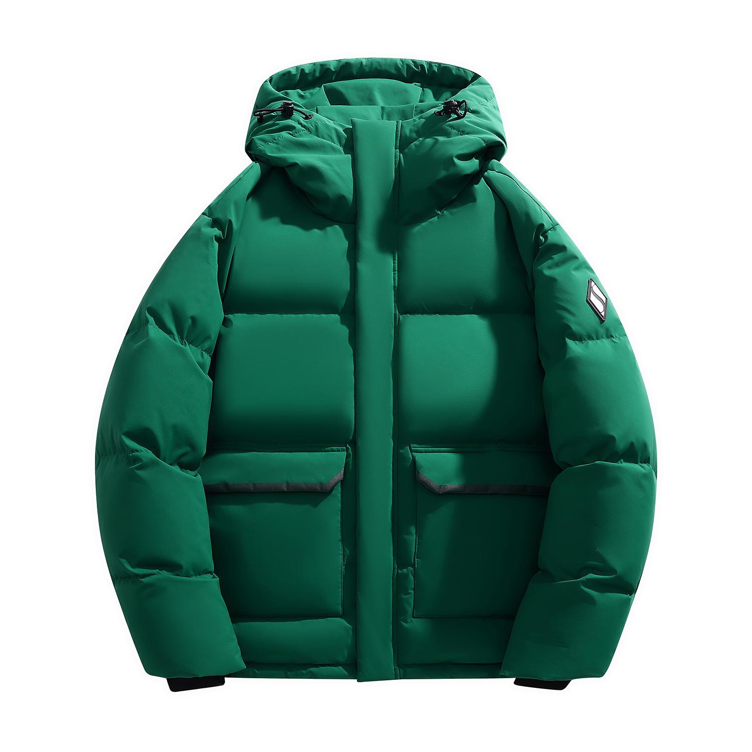 Skechers Diamond Series Hooded Solid Short Warm Down Jacket Unisex Jacket Green L424U278B-001Z M