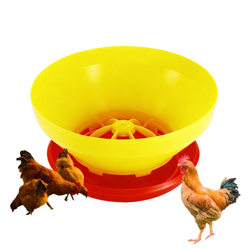 Automatic Rotating Poultry Chick Feeder Food Chicken Duck Feeder Bucket Tool Plastic Feeder Bowl for Rabbit Goose Duck Farm Use