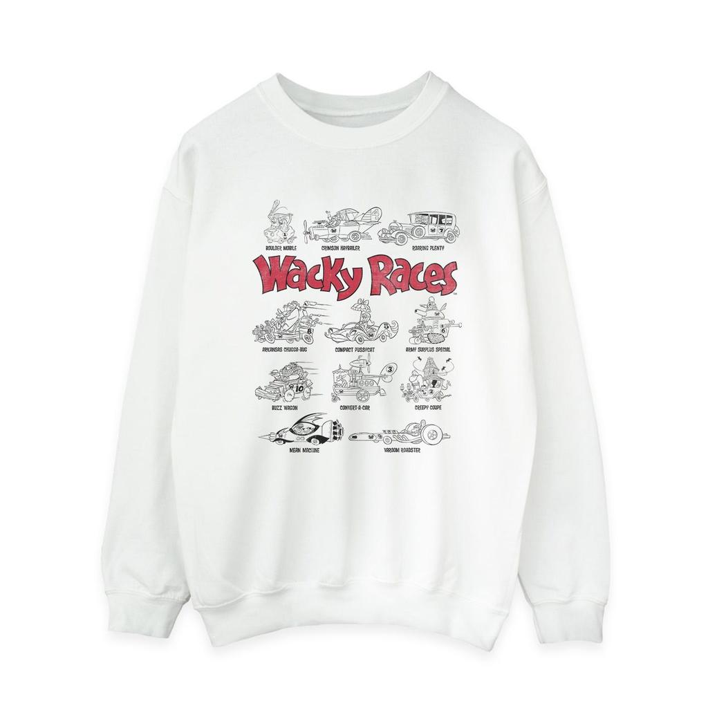 Wacky Races Womens/Ladies Car Lineup Sweatshirt