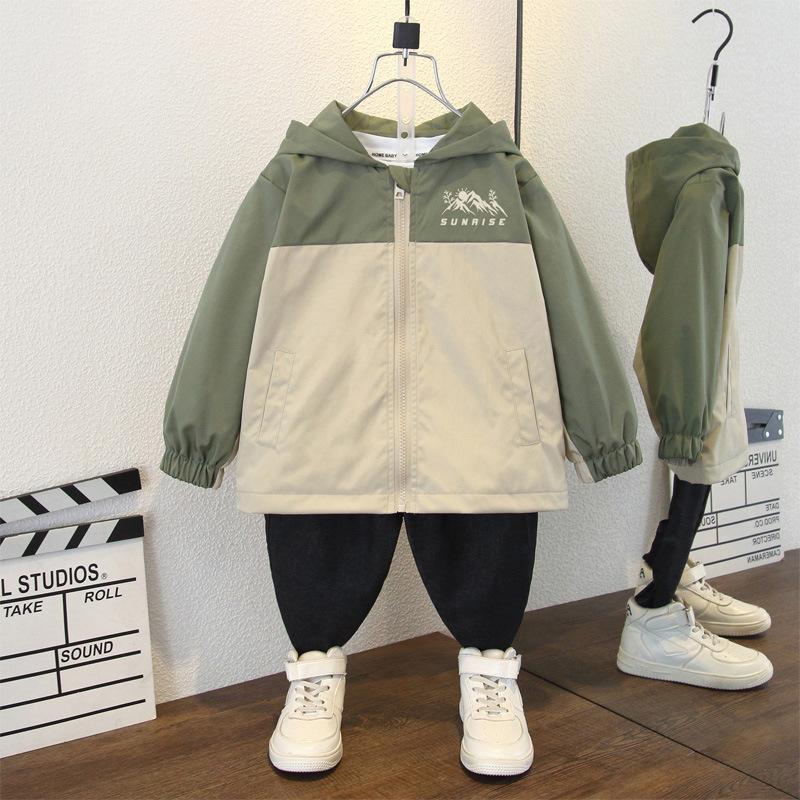 Children's Fashion Casual Coat 2025 Spring and Autumn Boys Handsome Hardshell Jacket