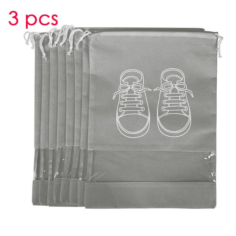 1/3/5PCS Waterproof Shoe Cover Thickened Non-Woven Dustproof Drawstring Storage Bag Clothing Travel Pouch Handbag Storage Bags