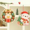27.5CM Luminous Door Hanging Decorations Xmas Tree Hanging Oranments for Home Party Decoration Happy New Year Gift 2025 Navidad