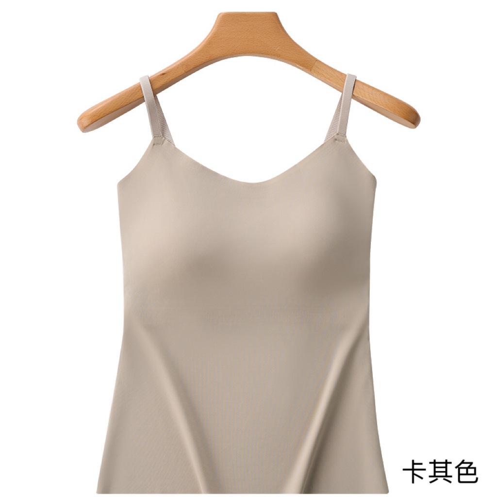 Canottino Scollo a V Senza Cuciture con Reggiseno Integrato