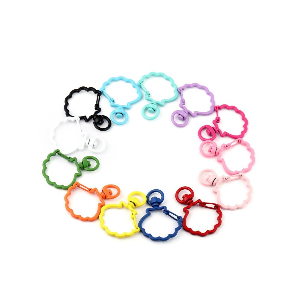 10pcs Cat Heart Snap Hook Trigger Clips Buckles for Keychain Lobster Lobster Clasp Hooks for Key Ring Clasp Jewelry Accessories