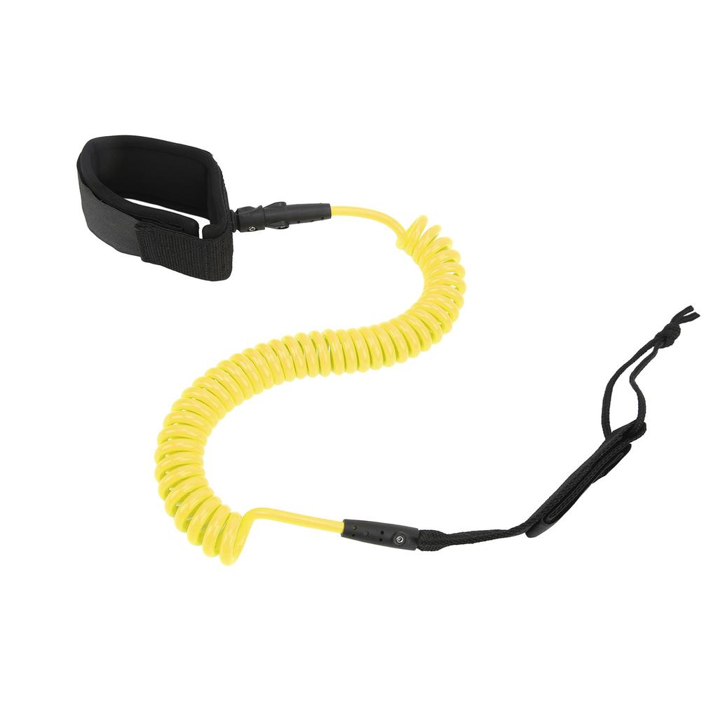 Surfing Foot Rope 7mm 10ft Coiled Spring High Elastic Adjustable Lightweight for Paddle Board Surfboard