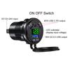 USB C Car Charger Socket 45W Type C 18W USB with LED Digital Display Fast Charger Socket for Motorcycle Trucks