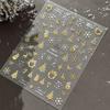 1Pcs Bronzing Christmas Snowflakes Nail Art Sticker Cute Cartoon Christmas Tree Santa Claus Manicure Decal Diy Nail Art Decor