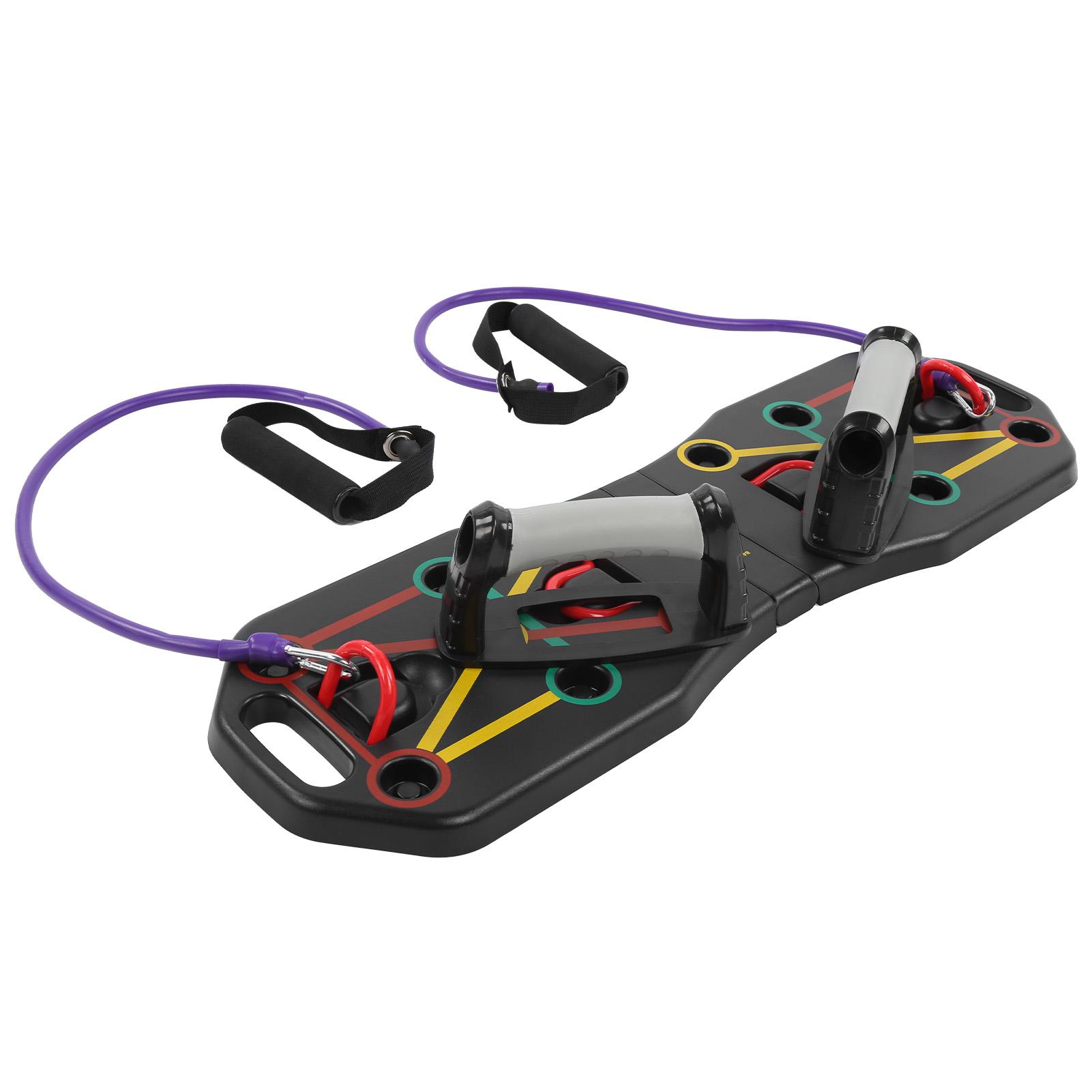 Portable Full Body Workouts Board with Push Up Handle Tension Rope Training Board