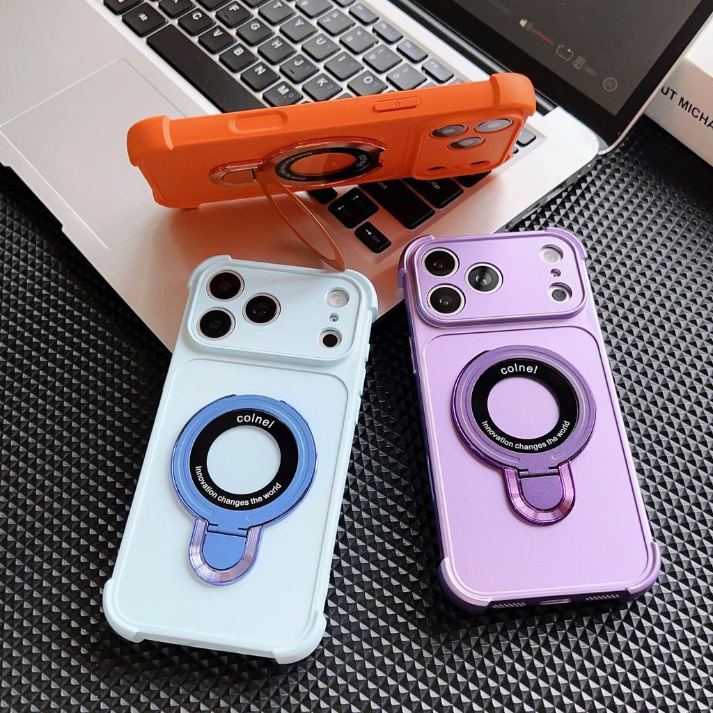 Applicable to iPhone17Pro mobile phone case, 17 large windows in seconds, Apple 16 magnetic suction bracket, four corners anti-drop shell